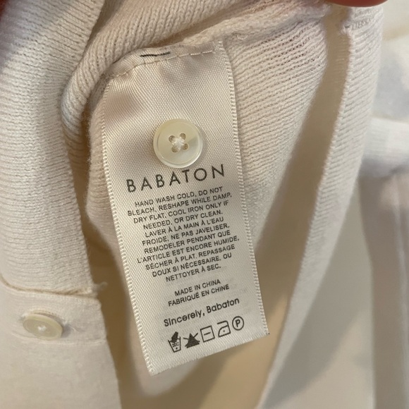 Babaton Cropped V-Neck White Cardigan - Picture 5 of 6